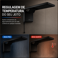 [Compre 2 e Pague 1] Chuveiro AquaLux Ultra Cromado com mais de 5 modos de jato ajustáveis