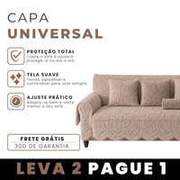 [Leve 2 e Pague 1] Capa Universal para Sofá 100% Algodão (Design Único!) + BRINDES: 2 Almofadas.